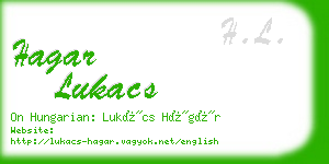 hagar lukacs business card
